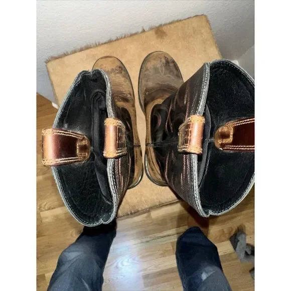 Vintage RED WING 4212 PECOS Brown‎ Leather Steel-Toe Cowboy Boots MENS 8 - Picture 7 of 7